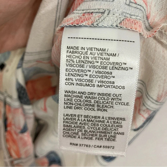 New Rafaella Plaid Floral Multi Color V Neck Relaxed Fit Pullover Top 2X - Picture 4 of 9